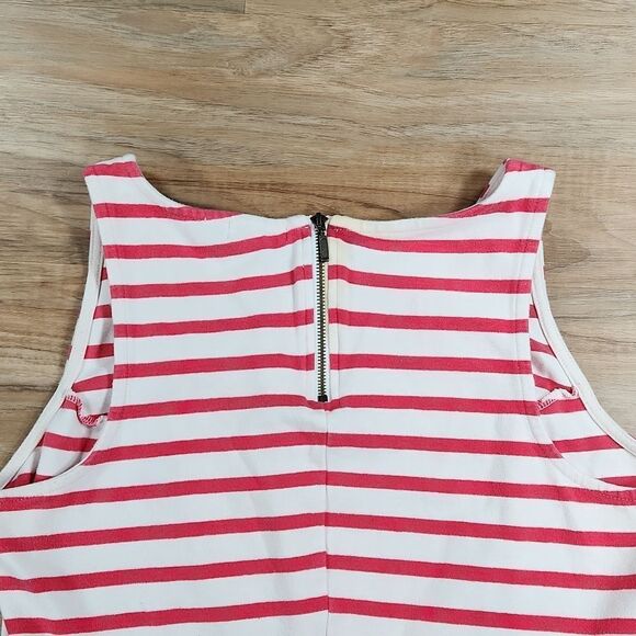 🔺️Old Navy Pink & White Striped Peplum Sleeveless Top Large - Picture 4 of 10